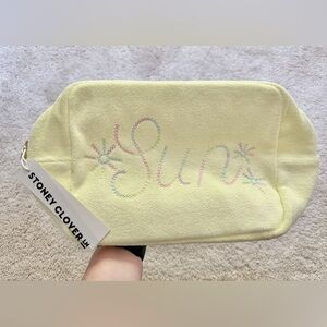 Stoney clover large embroidered terry pouch